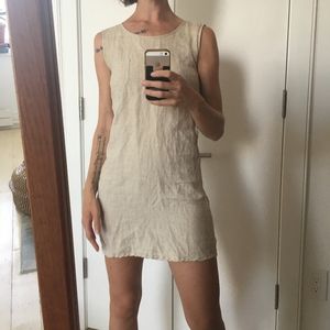 Vintage Linen Mini Dress